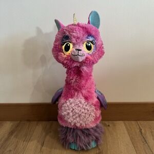 Hatchimals Llamacorn Neck Grows 32" Talks Eyes Light up Multi Pink Interactive